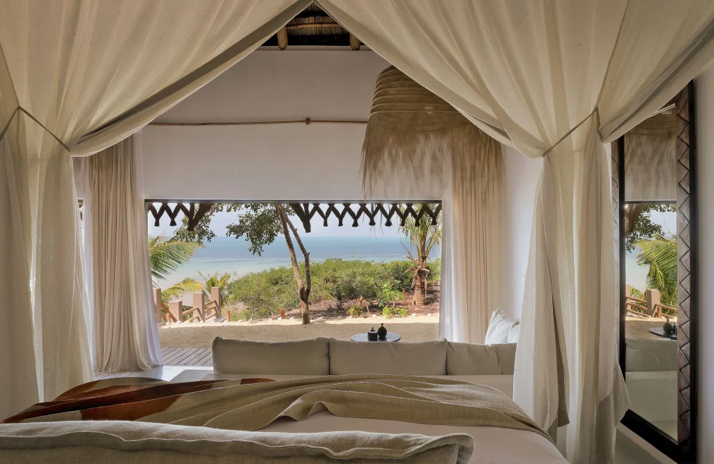 VILLA SAUDADE • A 5-Star luxury Villa with 8 ensuite double bedrooms • Wi-fi • Inhouse Private Chef, full board catering • Beachfront • Private swimming pool Our private vehicle is always ready and available for a trip into town.